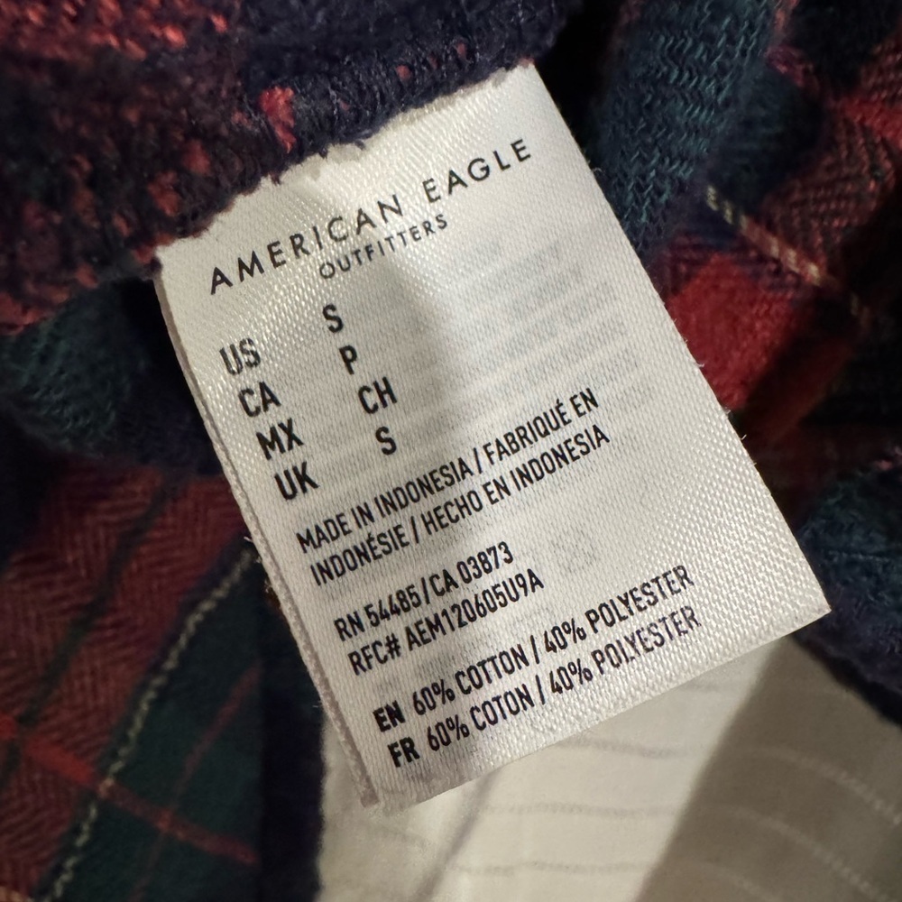 American Eagle Outfitters AHH-MAZINGLY SOFT Pink Plaid Flannel Button Down Shirt - Picture 4 of 5